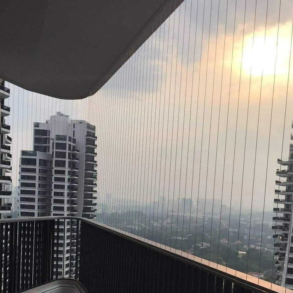 Invisible Grill (Stainless Steel) For Balconies, Terraces, Rooftop terraces, Stairway